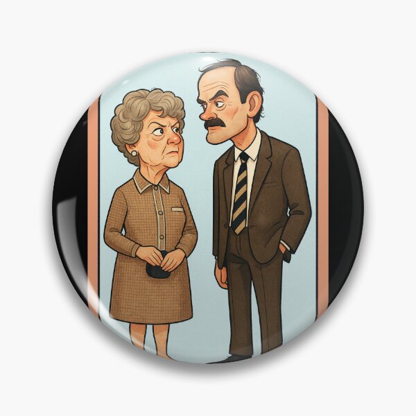 Item preview, Sitcom legends: Basil & Mrs Richards from Fawlty Towers designed and sold by halibutgoatramb.