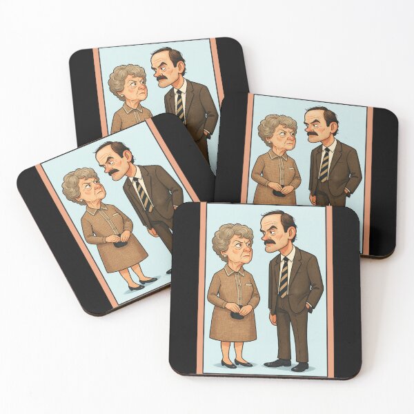 Item preview, Sitcom legends: Basil & Mrs Richards from Fawlty Towers designed and sold by halibutgoatramb.