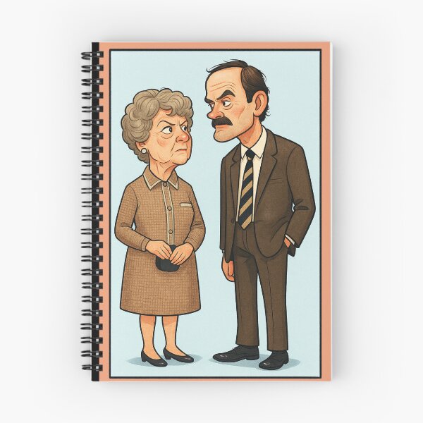 Item preview, Sitcom legends: Basil & Mrs Richards from Fawlty Towers designed and sold by halibutgoatramb.