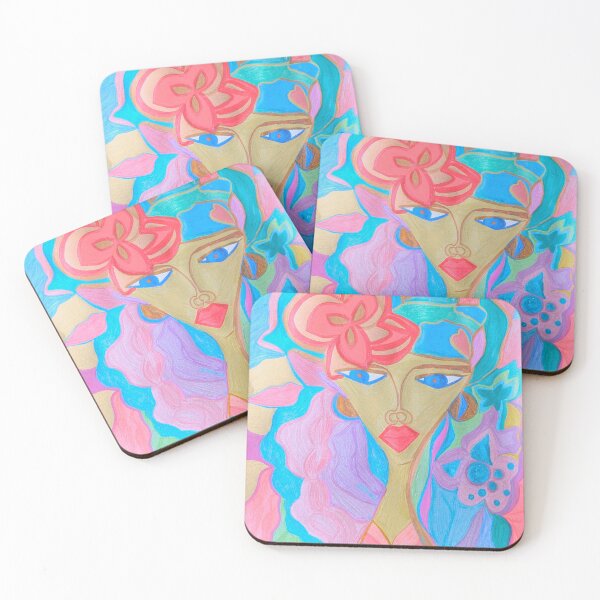 Item preview, Abstract Woman Portrait – Colorful Feminine Digital Artwork with Florals designed and sold by DarLenn..