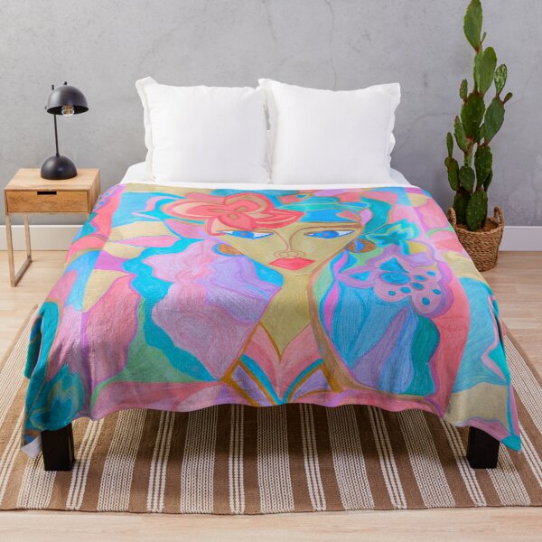Item preview, Abstract Woman Portrait – Colorful Feminine Digital Artwork with Florals designed and sold by DarLenn..