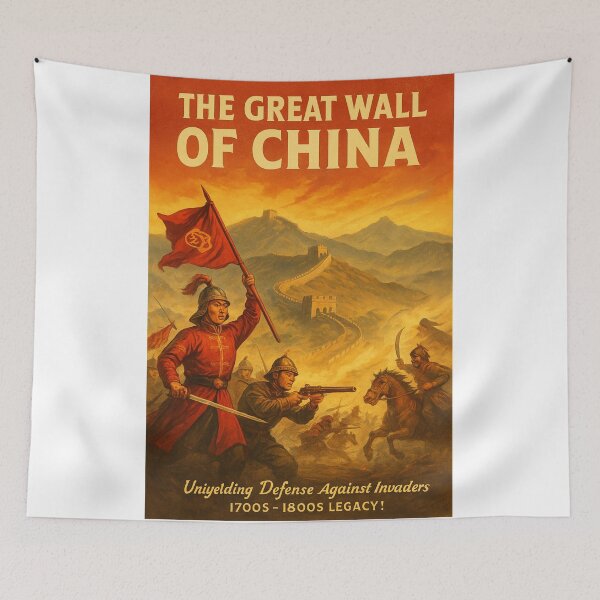 Item preview, The Great Wall of China – Heroic Defense Vintage Poster designed and sold by Dikshant Goyal.