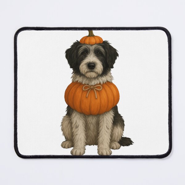 Item preview, Dutch Schapendoes in Pumpkin Costume – Cute Halloween Autumn Design designed and sold by GoodyPaws.
