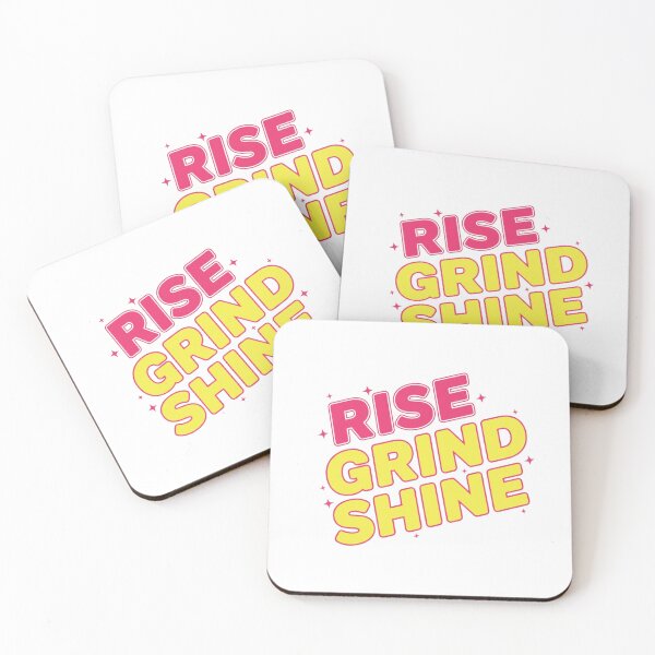 Item preview, Rise Grind Shine Neon Sticker – Gym & Hustle Motivation Quote designed and sold by Momay-designer.