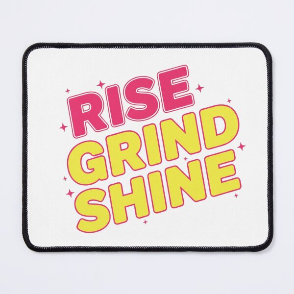 Item preview, Rise Grind Shine Neon Sticker – Gym & Hustle Motivation Quote designed and sold by Momay-designer.