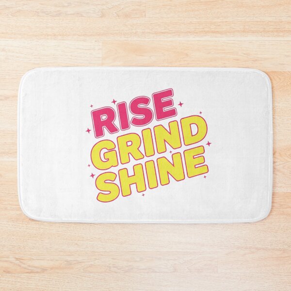 Item preview, Rise Grind Shine Neon Sticker – Gym & Hustle Motivation Quote designed and sold by Momay-designer.