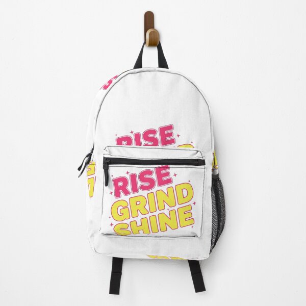 Item preview, Rise Grind Shine Neon Sticker – Gym & Hustle Motivation Quote designed and sold by Momay-designer.
