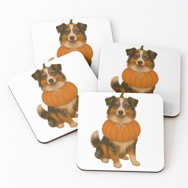 Item preview, Miniature Australian Shepherd in Pumpkin Costume – Cute Halloween Autumn Design designed and sold by GoodyPaws.