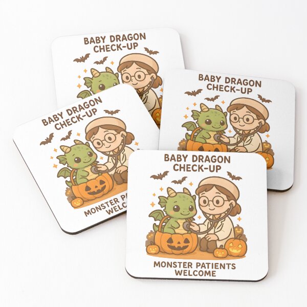 Item preview, Baby Dragon Check-Up – Halloween Vet Scene designed and sold by Bettybee00.