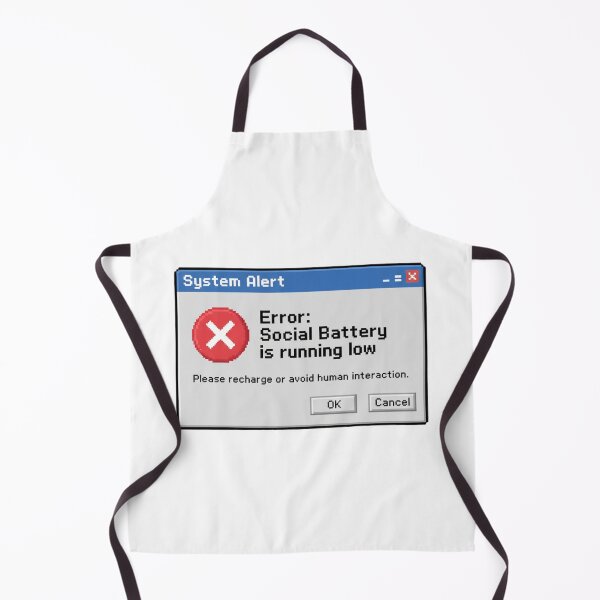 Item preview, System Alert: Social Battery Low designed and sold by KnlDsgn.