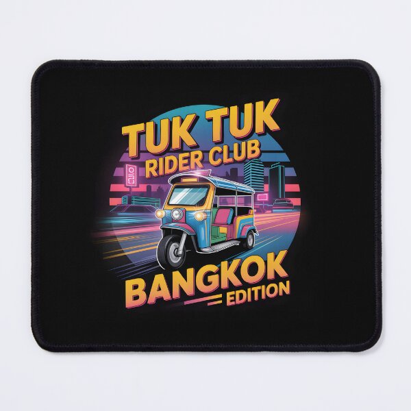 Item preview, Tuk Tuk Rider Club Bangkok Edition – Neon Retro Thailand Art designed and sold by CHILLIN-Shop.