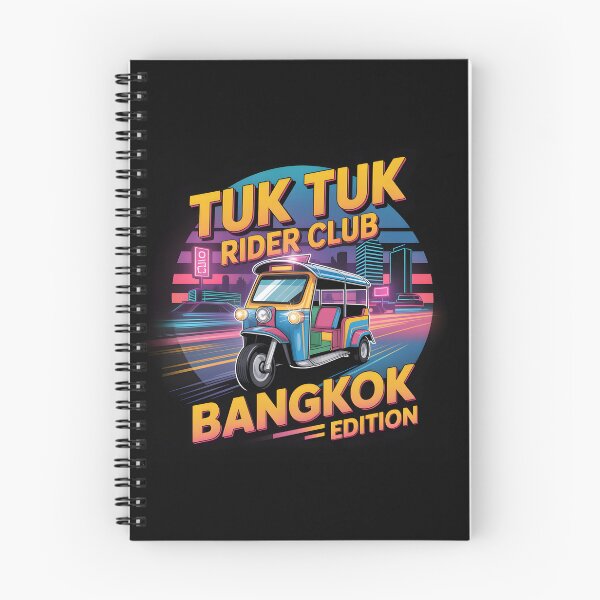 Item preview, Tuk Tuk Rider Club Bangkok Edition – Neon Retro Thailand Art designed and sold by CHILLIN-Shop.