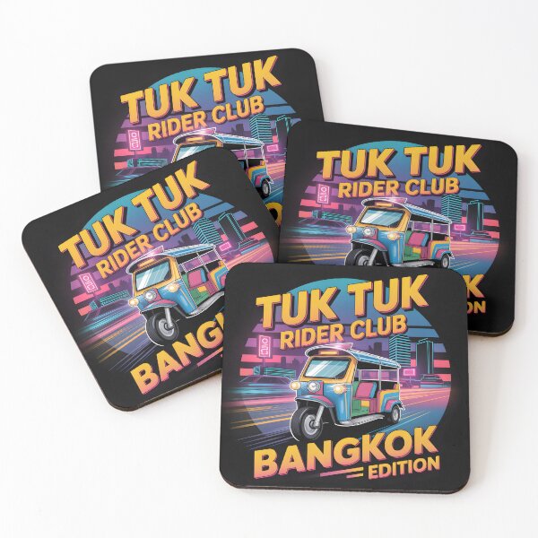Item preview, Tuk Tuk Rider Club Bangkok Edition – Neon Retro Thailand Art designed and sold by CHILLIN-Shop.
