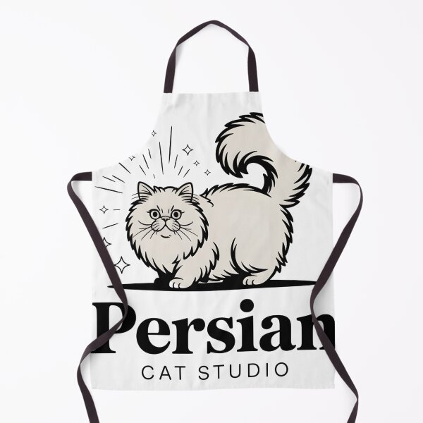 Item preview, Persian Cat Studio Logo – Elegant Fluffy Cat Design designed and sold by CHILLIN-Shop.