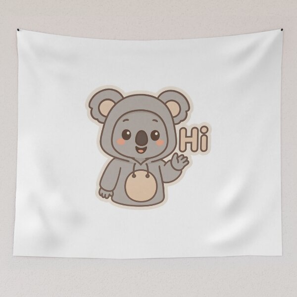 Item preview, Koala in Koala Costume Saying Hi – Cute Kawaii Animal  designed and sold by OsasChild.