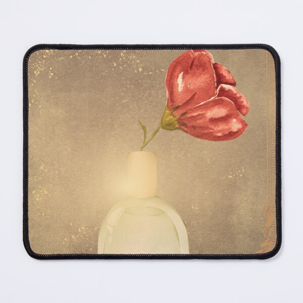 Item preview, La Fleur Ancienne – Vintage French Flower Poster | Elegant Perfume Bottle Art Print designed and sold by DarLenn..