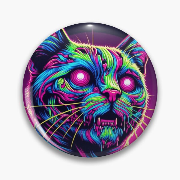 Item preview, colorful zombie cat designed and sold by Dogandesighn.