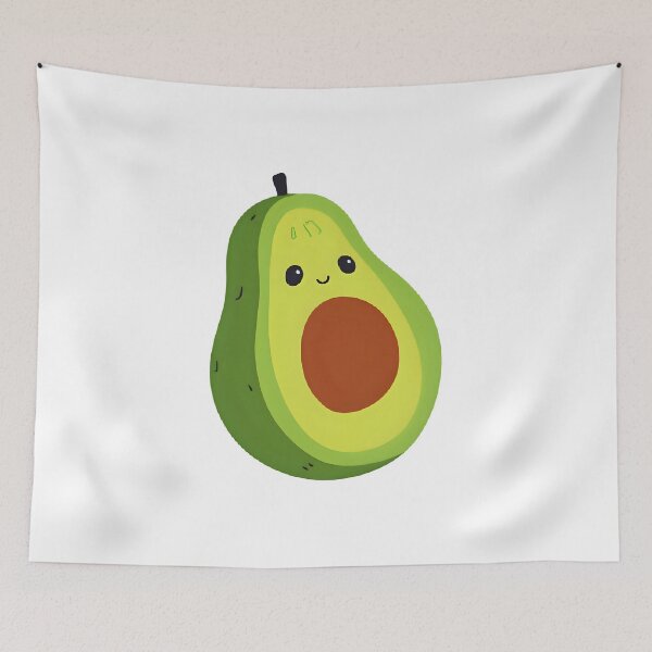 Item preview, Kawaii Smiling Avocado - Cute Cartoon Design designed and sold by OsasChild.