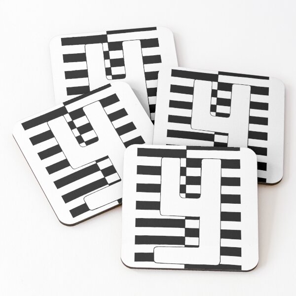 Item preview, Black and White Geometric Letter Y Art designed and sold by GTeoArt.
