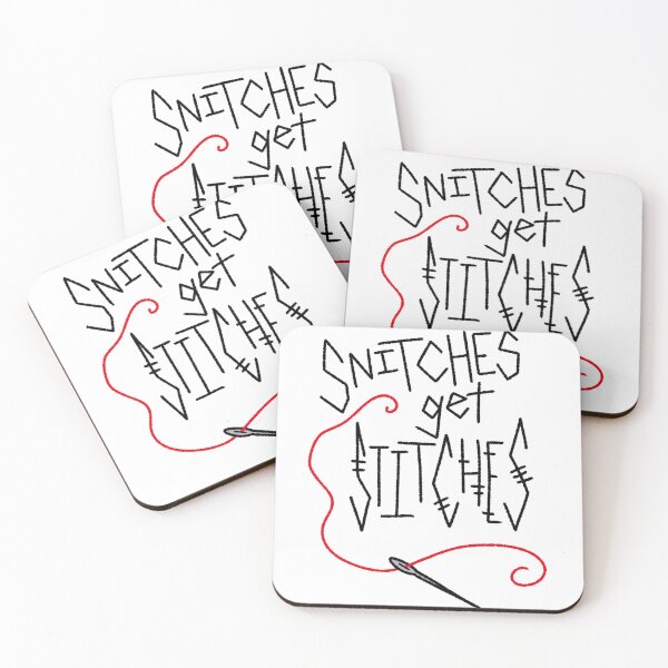 Item preview, Agnes Blawker Tattoo "Snitches get Stitches" Sticker designed and sold by freelancebucket.
