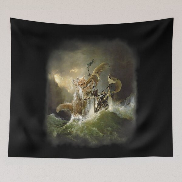 Item preview, Funny Cat Shirt, Cat Sea Monster Tshirt, Cat Lover designed and sold by ReubenKreiger.