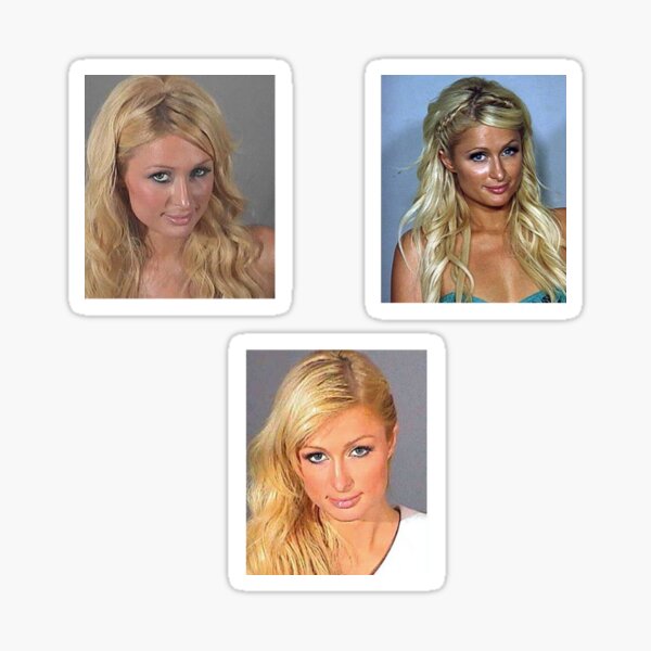 Paris Hilton Mugshots Sticker