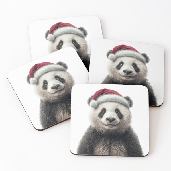 Item preview, Panda with Christmas Hat – Festive Animal Xmas Design designed and sold by LazyOwlStore.