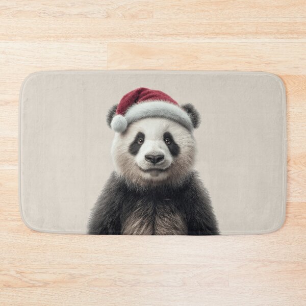Item preview, Panda with Christmas Hat – Festive Animal Xmas Design designed and sold by LazyOwlStore.