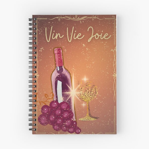 Item preview, French Wine Poster – Vin Vie Joie | Vintage Grapes & Sparkling Wine Art Print designed and sold by DarLenn..