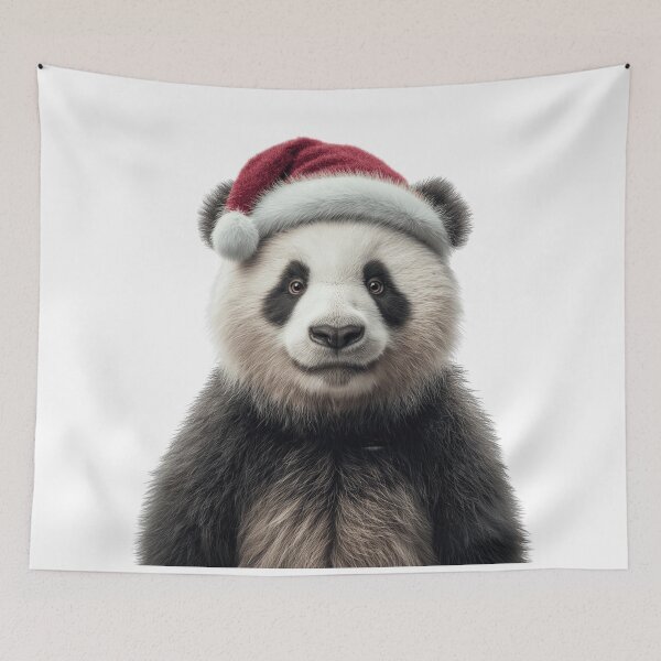 Item preview, Panda with Christmas Hat – Festive Animal Xmas Design designed and sold by LazyOwlStore.