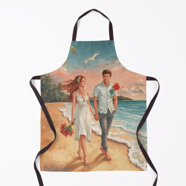 Item preview, Seaside Lovers with Amaryllis – Cottagecore Romance designed and sold by Deezyned.