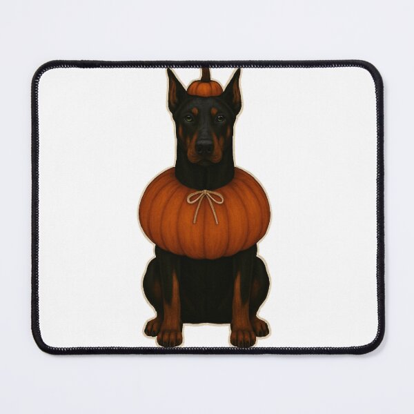 Item preview, Dobermann in Pumpkin Costume – Cute Halloween Autumn Design designed and sold by GoodyPaws.