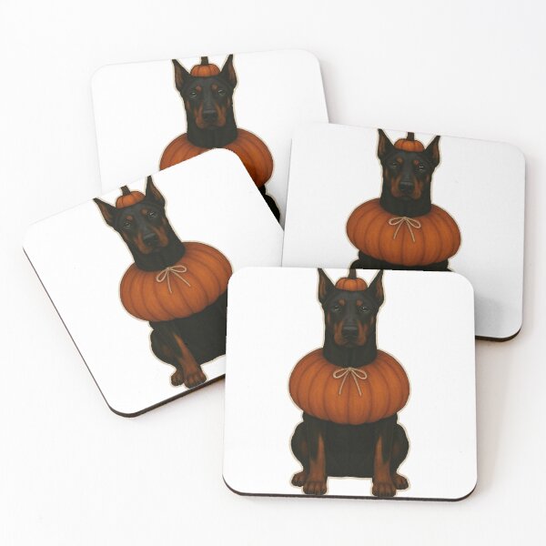 Item preview, Dobermann in Pumpkin Costume – Cute Halloween Autumn Design designed and sold by GoodyPaws.