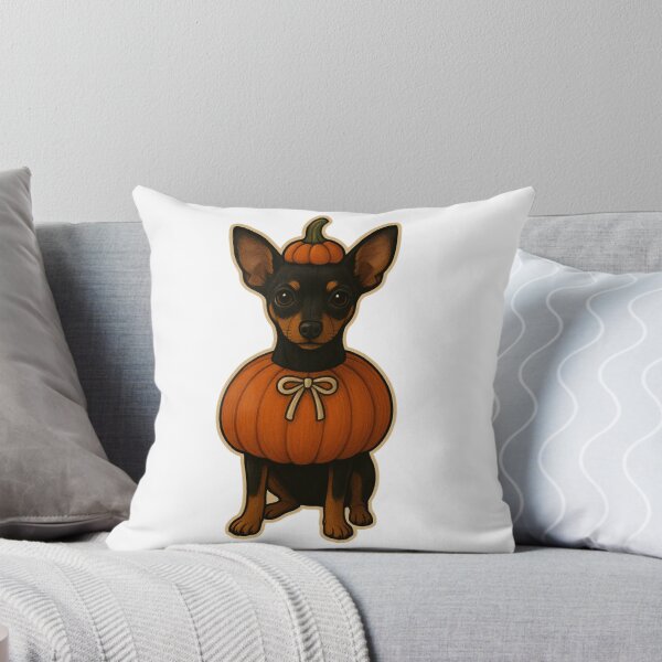 Item preview, Miniature Pinscher in Pumpkin Costume – Cute Halloween Autumn Design designed and sold by GoodyPaws.