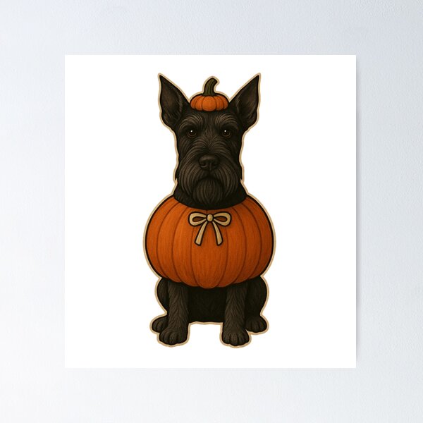 Item preview, Giant Schnauzer in Pumpkin Costume – Cute Halloween Autumn Design designed and sold by GoodyPaws.