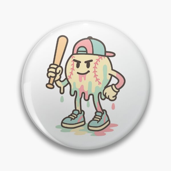 Item preview, Retro Melting Baseball Mascot Character designed and sold by THIENVT.