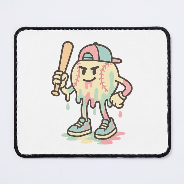 Item preview, Retro Melting Baseball Mascot Character designed and sold by THIENVT.