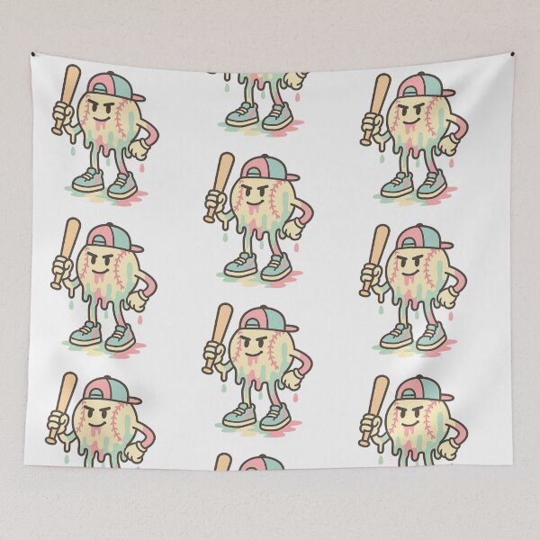 Item preview, Retro Melting Baseball Mascot Character designed and sold by THIENVT.