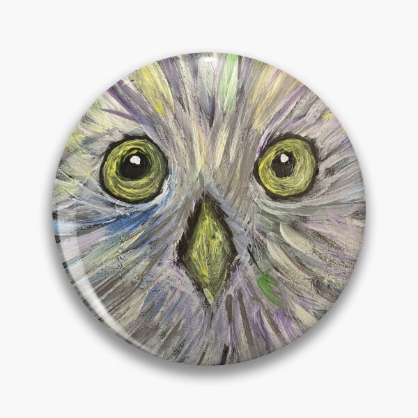 Item preview, The BouBou - Funny Big-Eyed Fluffy Bird - Hand Painted Art designed and sold by CathPainting.