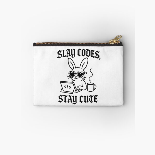 Item preview, Slay Codes Stay Cute - Chic Bunny Coder designed and sold by ClinicalHubs.