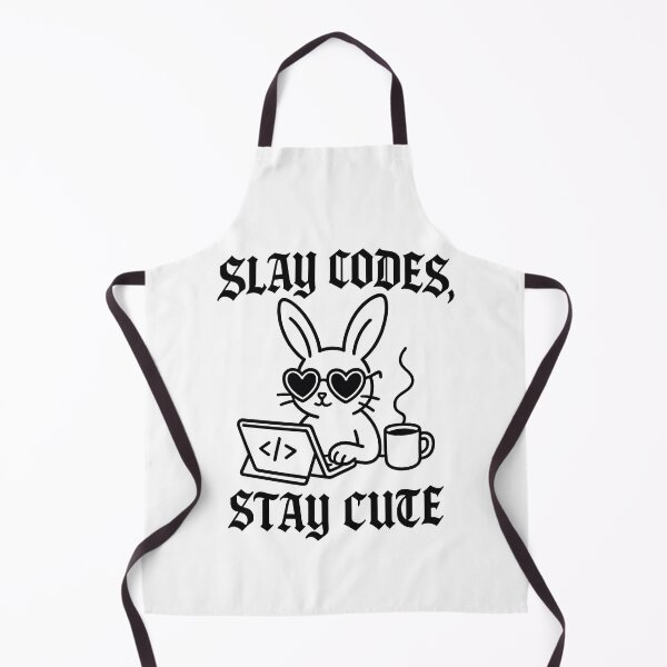 Item preview, Slay Codes Stay Cute - Chic Bunny Coder designed and sold by ClinicalHubs.