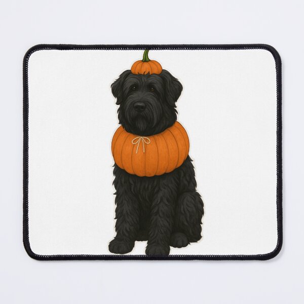 Item preview, Russian Black Terrier in Pumpkin Costume – Cute Halloween Autumn Design designed and sold by GoodyPaws.