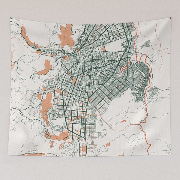 Item preview, Cali City Map of Colombia - Bohemian designed and sold by deMAP.