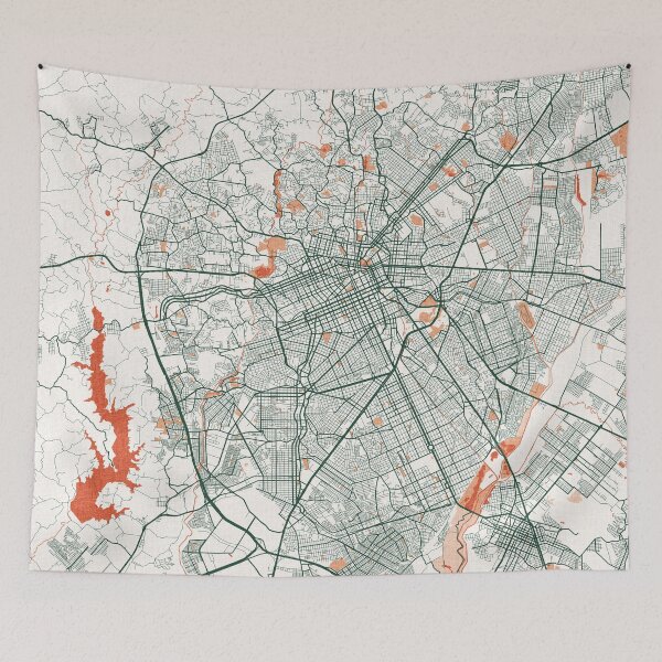 Item preview, Curitiba City Map of Paraná, Brazil - Bohemian designed and sold by deMAP.