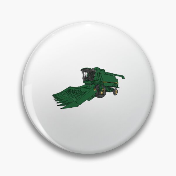 Item preview, John Deere Styled Combine Harvester with Corn Head designed and sold by Kaneolivershop.