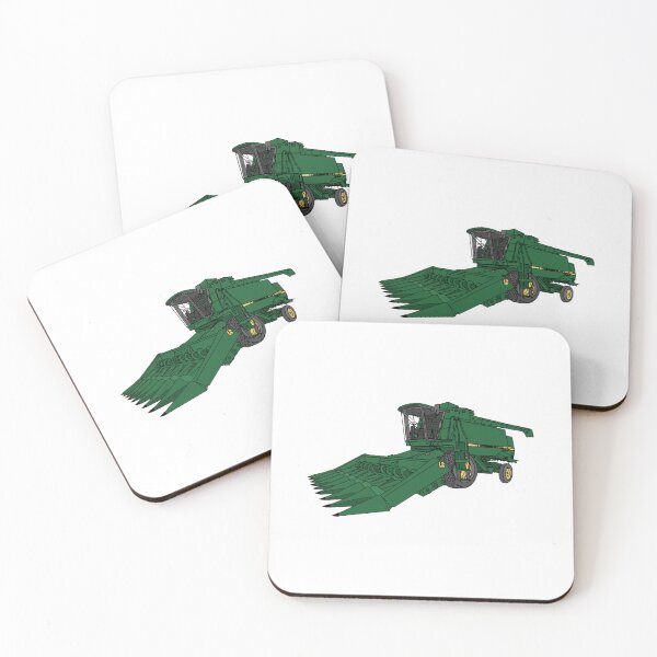 Item preview, John Deere Styled Combine Harvester with Corn Head designed and sold by Kaneolivershop.