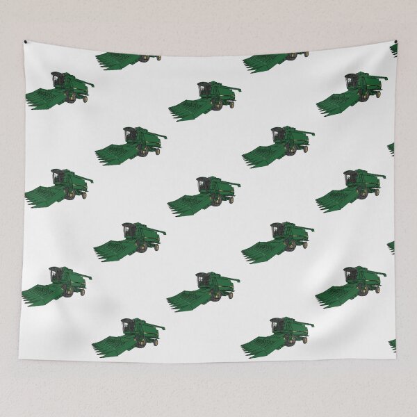 Item preview, John Deere Styled Combine Harvester with Corn Head designed and sold by Kaneolivershop.