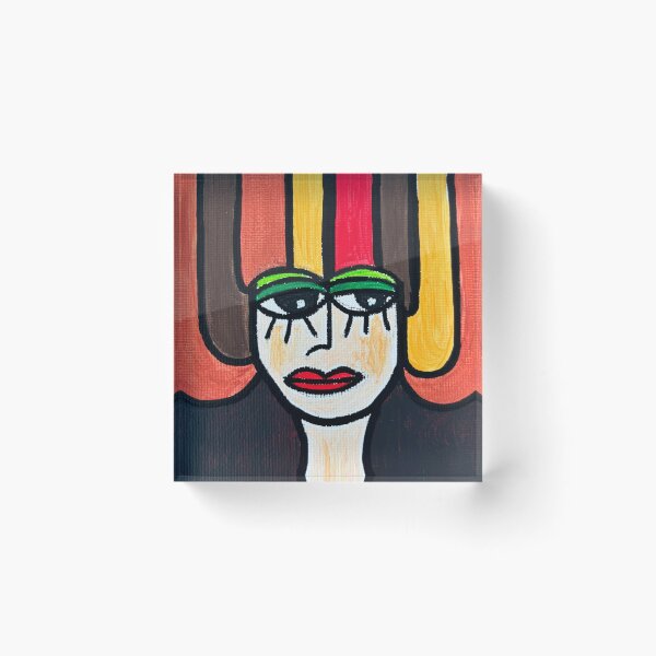 Item preview, La Douce – Contemporary Portrait of a Woman with Improbable Hair designed and sold by CathPainting.