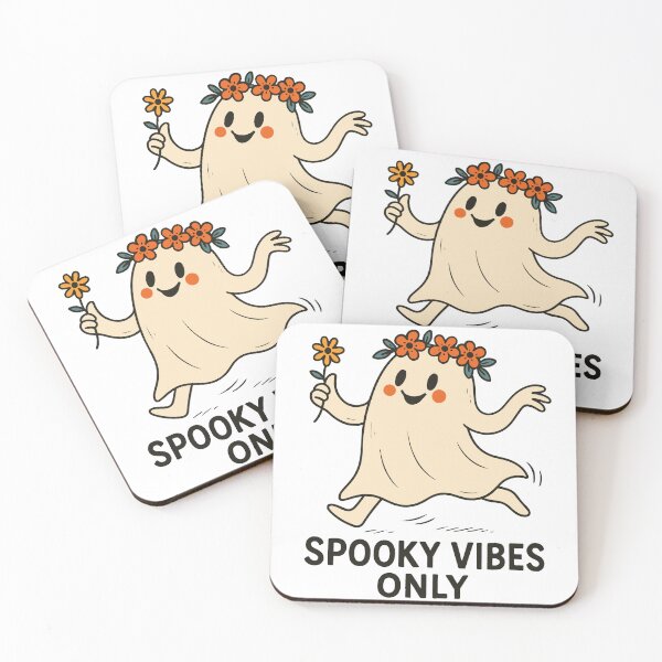 Item preview, Spooky Vibes Only Cute Ghost Halloween Fun designed and sold by LuminOrb.