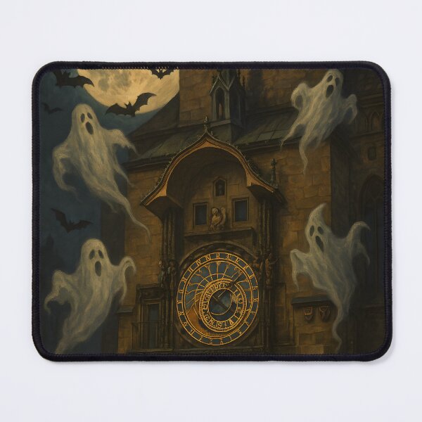 Item preview, Prague Astronomical Clock Halloween Illustration designed and sold by Wanderly Ways.